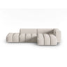 Verona Modulares 4-Sitzer Ecksofa, Rechte Seite, aus Strukturierter Stoff in Beige (Sorella 03), 265x145 cm von Cosmopolitan Design – Bild 1