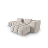 Verona Modulares 4-Sitzer Ecksofa, Rechte Seite, aus Strukturierter Stoff in Beige (Sorella 03), 265x145 cm von Cosmopolitan Design – Bild 4