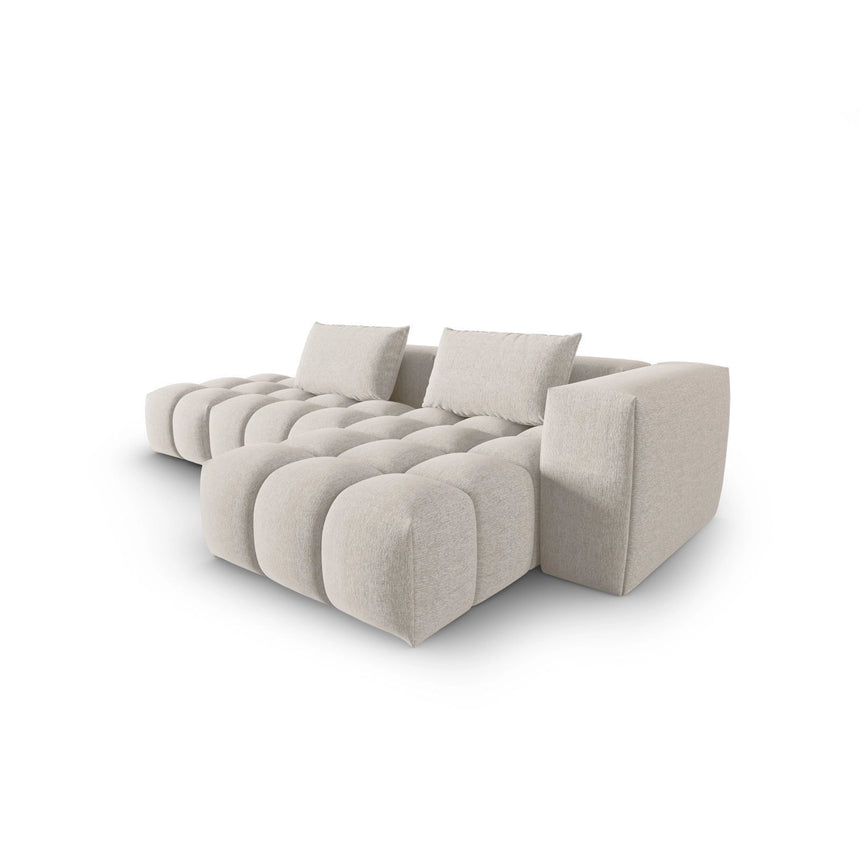 Verona Modulares 4-Sitzer Ecksofa, Rechte Seite, aus Strukturierter Stoff in Beige (Sorella 03), 265x145 cm von Cosmopolitan Design – Bild 4