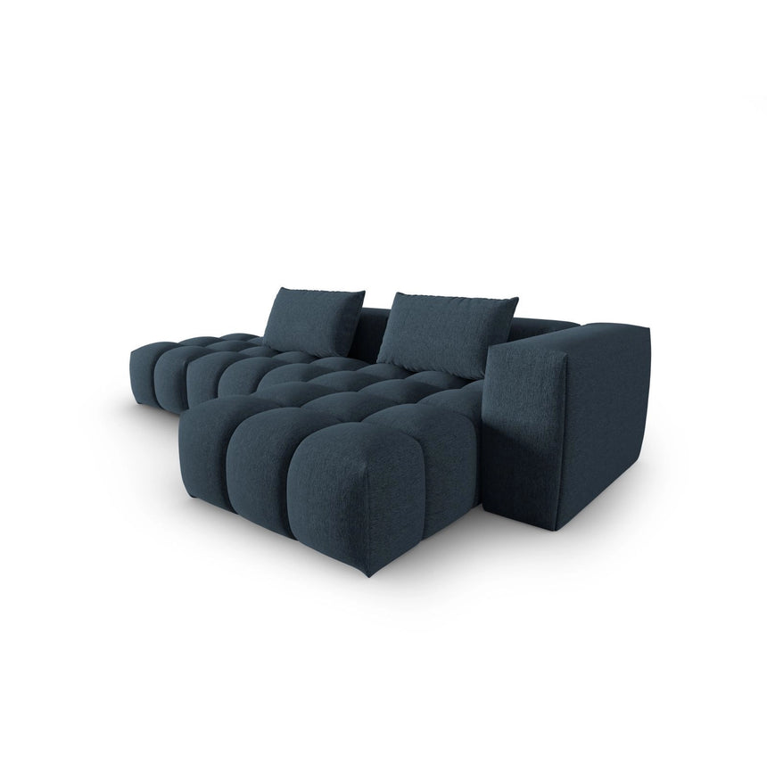 Verona Modulares 4-Sitzer Ecksofa, Rechte Seite, aus Strukturierter Stoff in Dunkelblau (Sorella 77), 265x145 cm von Cosmopolitan Design – Bild 4
