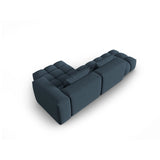 Verona Modulares 4-Sitzer Ecksofa, Rechte Seite, aus Strukturierter Stoff in Dunkelblau (Sorella 77), 265x145 cm von Cosmopolitan Design – Bild 5