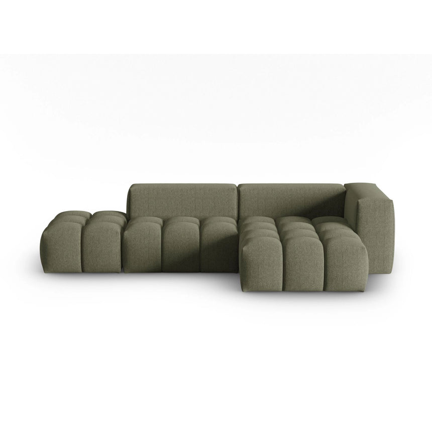 Verona Modulares 4-Sitzer Ecksofa, Rechte Seite, aus Strukturierter Stoff in Dunkles olivgrün (Sorella 34), 265x145 cm von Cosmopolitan Design – Bild 1