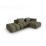 Verona Modulares 4-Sitzer Ecksofa, Rechte Seite, aus Strukturierter Stoff in Dunkles olivgrün (Sorella 34), 265x145 cm von Cosmopolitan Design – Bild 3
