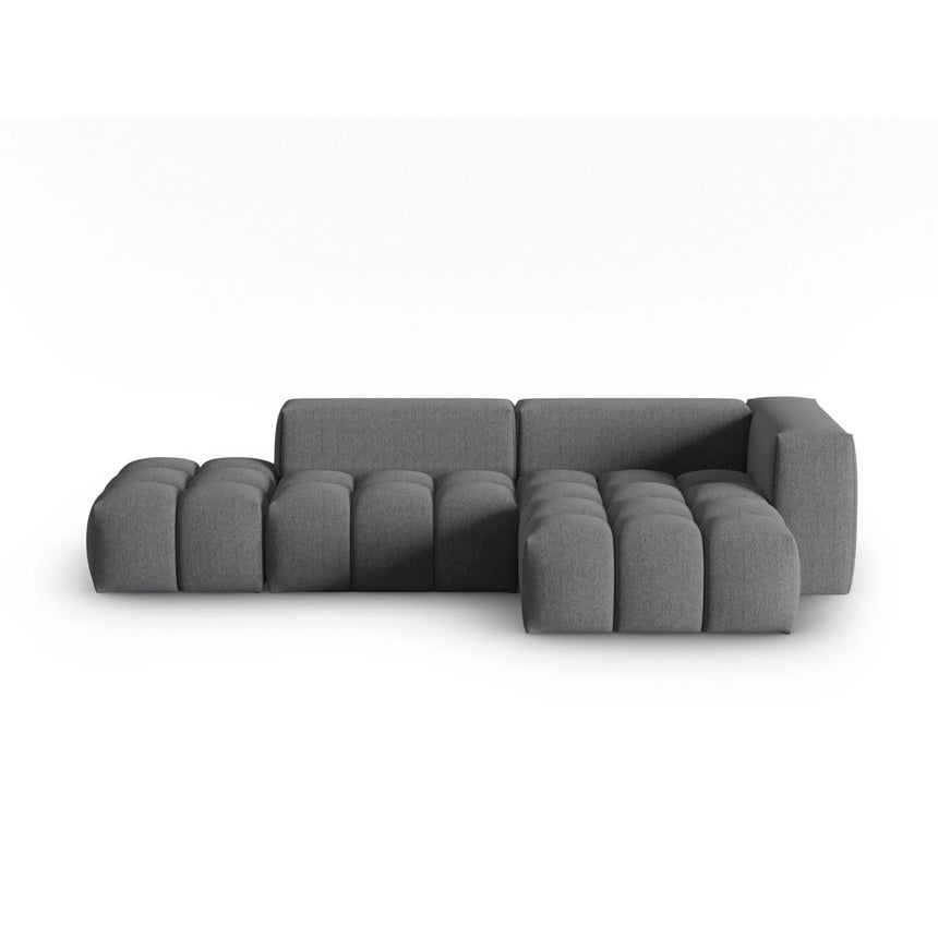 Verona Modulares 4-Sitzer Ecksofa, Rechte Seite, aus Strukturierter Stoff in Grau (Sorella 89), 265x145 cm von Cosmopolitan Design – Bild 1