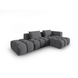 Verona Modulares 4-Sitzer Ecksofa, Rechte Seite, aus Strukturierter Stoff in Grau (Sorella 89), 265x145 cm von Cosmopolitan Design – Bild 3