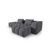 Verona Modulares 4-Sitzer Ecksofa, Rechte Seite, aus Strukturierter Stoff in Grau (Sorella 89), 265x145 cm von Cosmopolitan Design – Bild 4