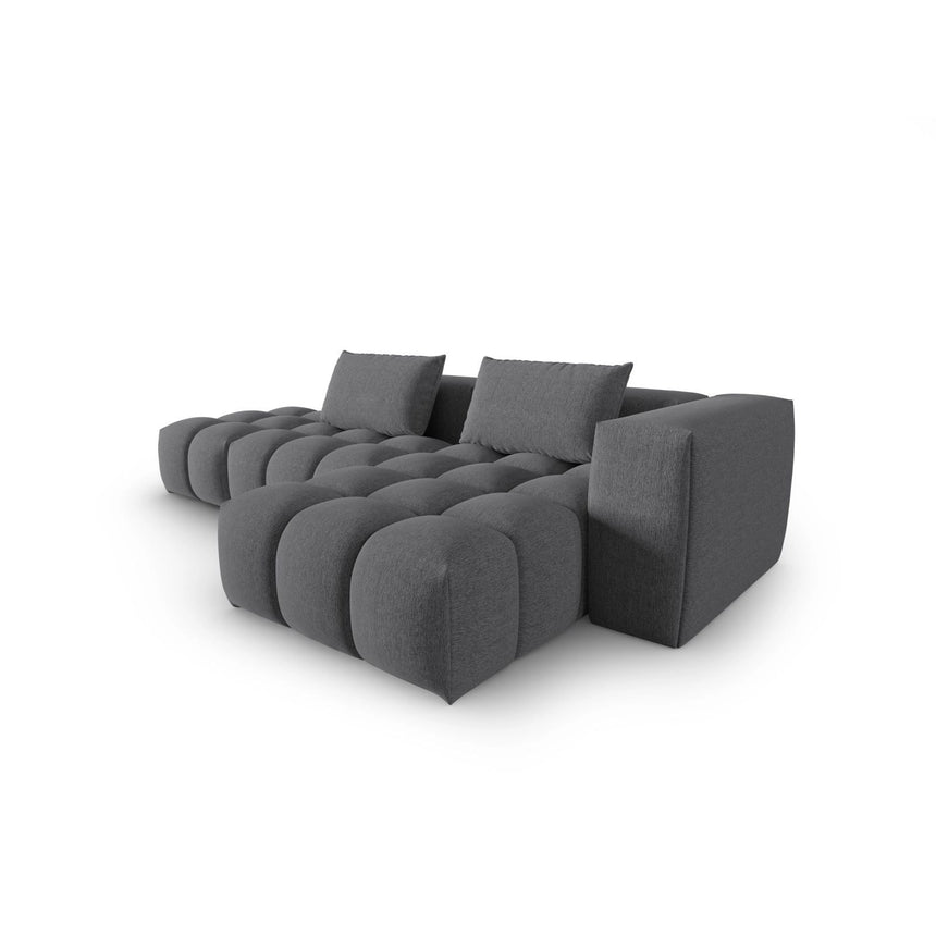 Verona Modulares 4-Sitzer Ecksofa, Rechte Seite, aus Strukturierter Stoff in Grau (Sorella 89), 265x145 cm von Cosmopolitan Design – Bild 4