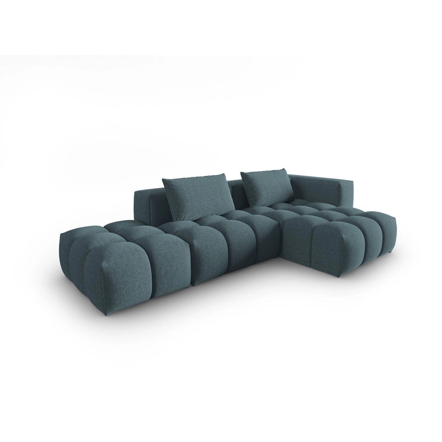 Verona Modulares 4-Sitzer Ecksofa, Rechte Seite, aus Strukturierter Stoff in Hellblau (Sorella 76), 265x145 cm von Cosmopolitan Design – Bild 3