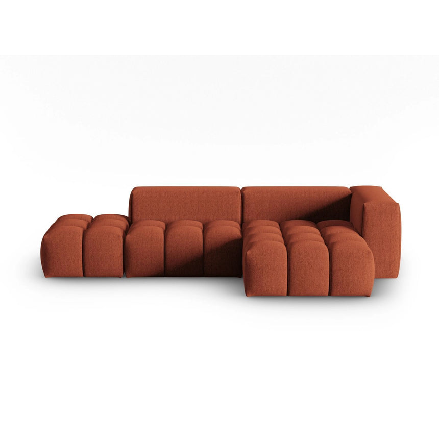 Verona Modulares 4-Sitzer Ecksofa, Rechte Seite, aus Strukturierter Stoff in Koralle (Sorella 58), 265x145 cm von Cosmopolitan Design – Bild 1