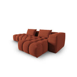 Verona Modulares 4-Sitzer Ecksofa, Rechte Seite, aus Strukturierter Stoff in Koralle (Sorella 58), 265x145 cm von Cosmopolitan Design – Bild 4
