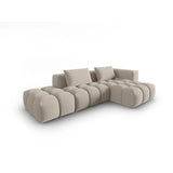 Verona Modulares 4-Sitzer Ecksofa, Rechte Seite, aus Strukturierter Stoff in Sand (Sorella 05), 265x145 cm von Cosmopolitan Design – Bild 3