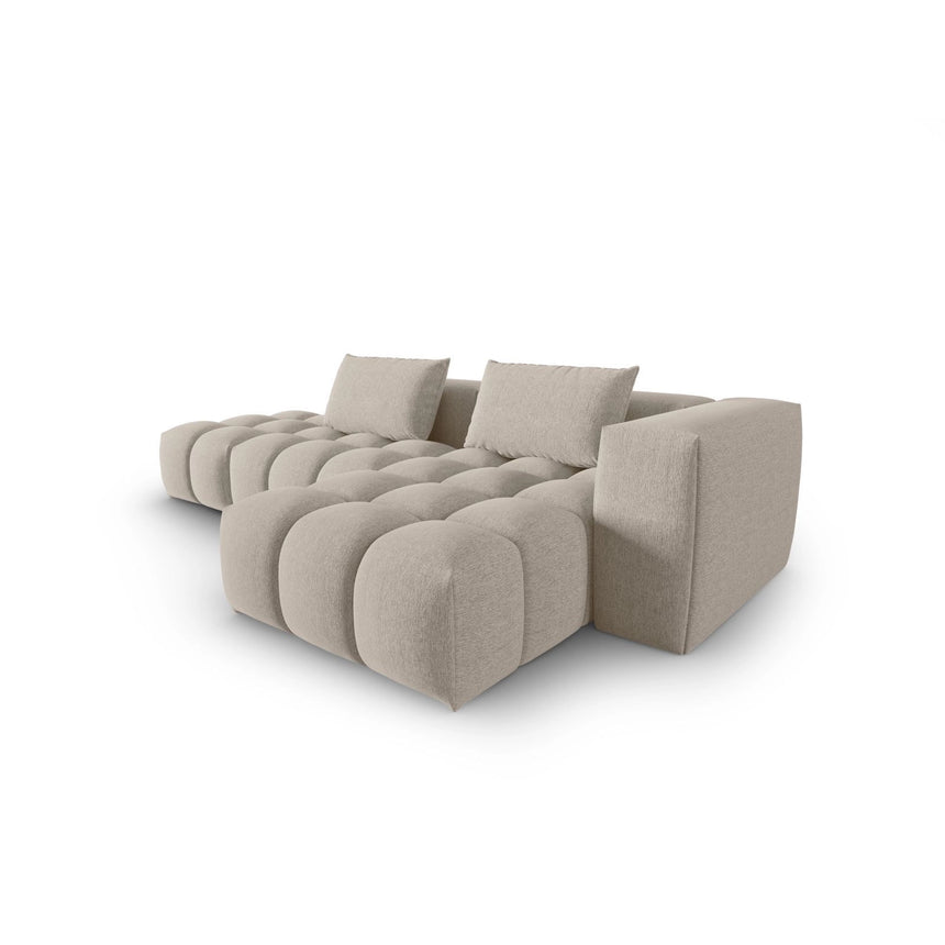 Verona Modulares 4-Sitzer Ecksofa, Rechte Seite, aus Strukturierter Stoff in Sand (Sorella 05), 265x145 cm von Cosmopolitan Design – Bild 4