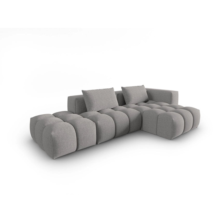 Verona Modulares 4-Sitzer Ecksofa, Rechte Seite, aus Strukturierter Stoff in Warmes Grau (Sorella 84), 265x145 cm von Cosmopolitan Design – Bild 3