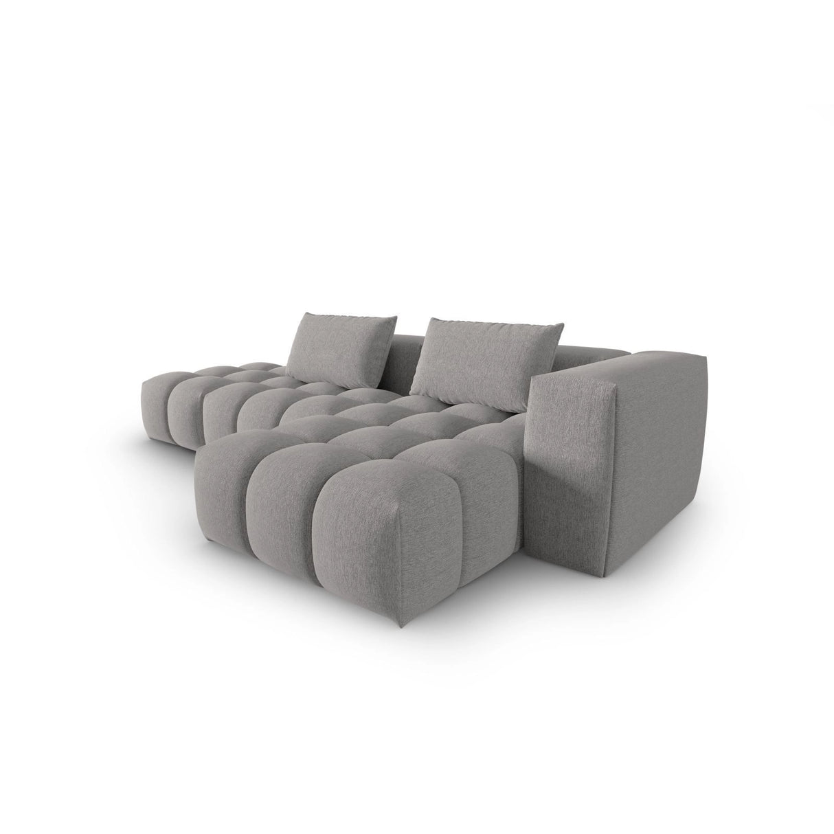 Verona Modulares 4-Sitzer Ecksofa, Rechte Seite, aus Strukturierter Stoff in Warmes Grau (Sorella 84), 265x145 cm von Cosmopolitan Design – Bild 4