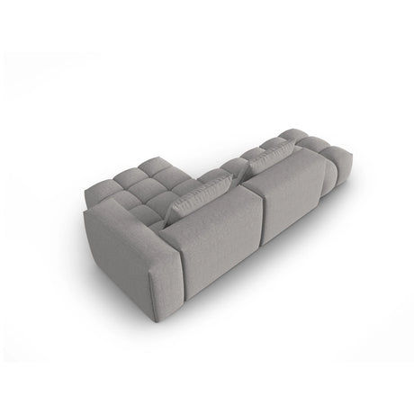 Verona Modulares 4-Sitzer Ecksofa, Rechte Seite, aus Strukturierter Stoff in Warmes Grau (Sorella 84), 265x145 cm von Cosmopolitan Design – Bild 5