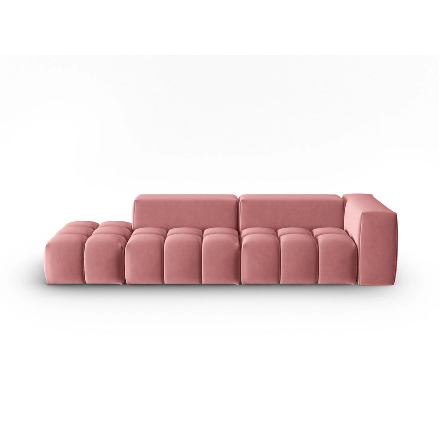 Verona Modulares 4-Sitzer Sofa, Linke Seite, aus Samt in Flamingo (Casino Salmon), 265x85 cm von Cosmopolitan Design – Bild 1