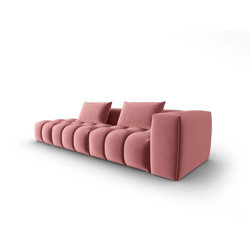 Verona Modulares 4-Sitzer Sofa, Linke Seite, aus Samt in Flamingo (Casino Salmon), 265x85 cm von Cosmopolitan Design – Bild 3