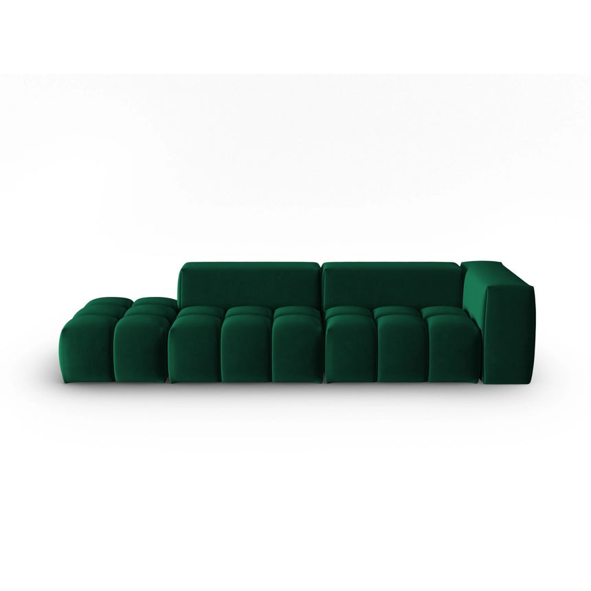 Verona Modulares 4-Sitzer Sofa, Linke Seite, aus Samt in Flaschengrün (Casino Deep Green), 265x85 cm von Cosmopolitan Design – Bild 1