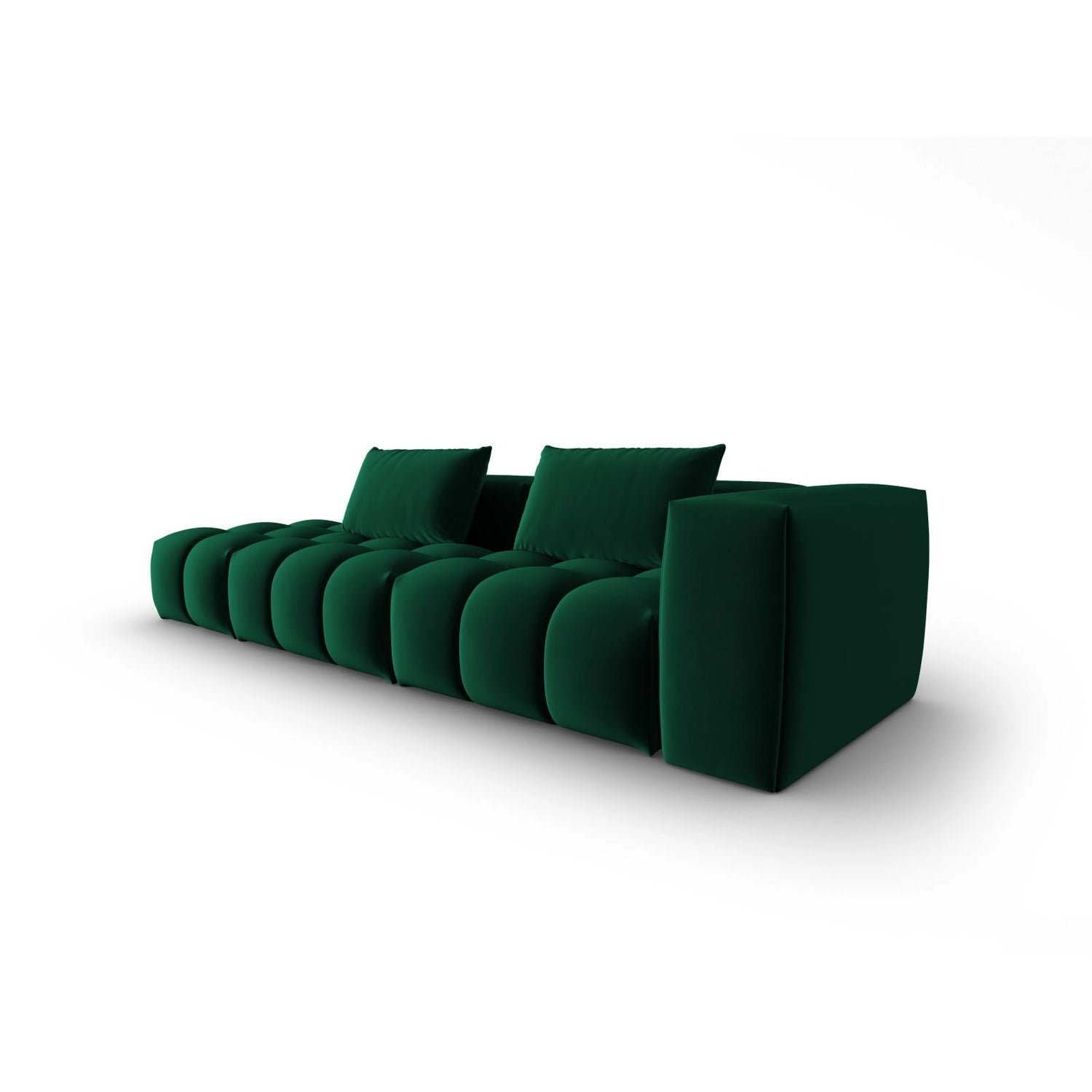 Verona Modulares 4-Sitzer Sofa, Linke Seite, aus Samt in Flaschengrün (Casino Deep Green), 265x85 cm von Cosmopolitan Design – Bild 3
