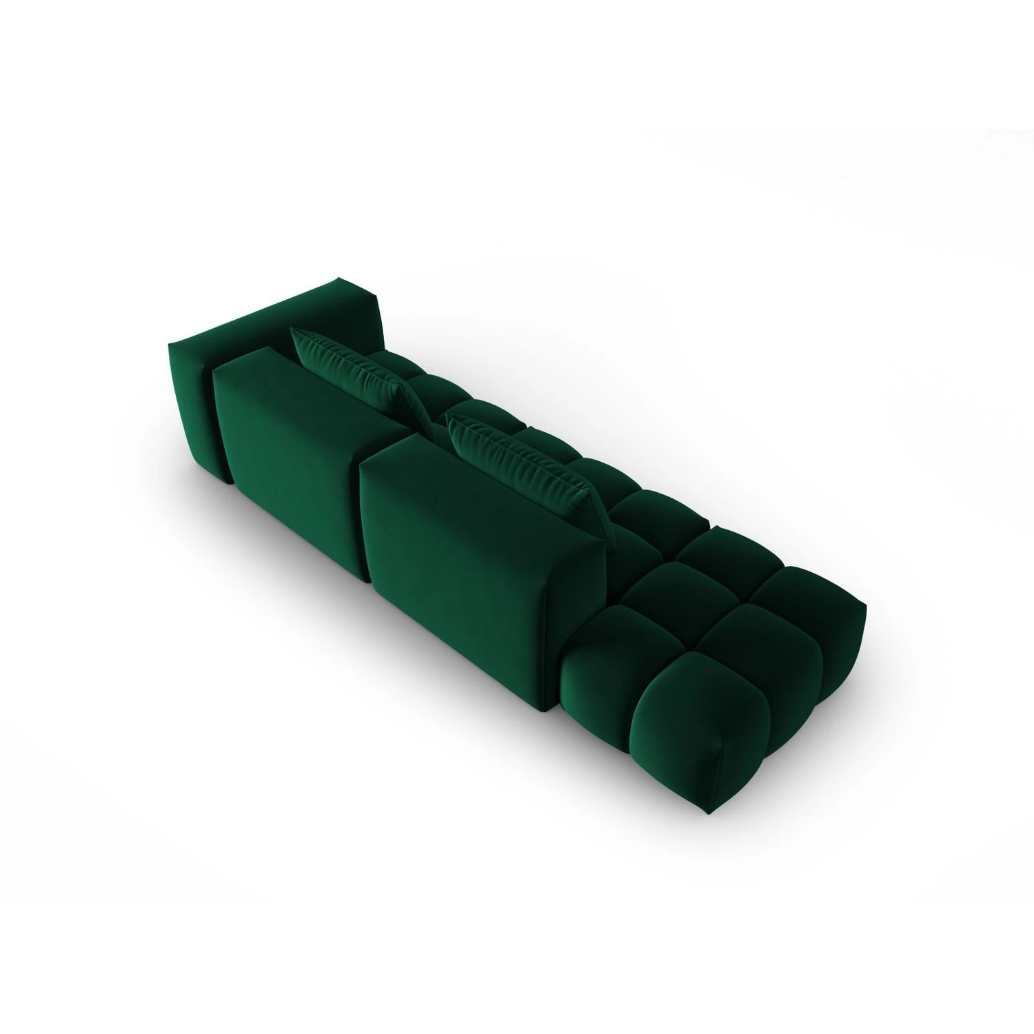 Verona Modulares 4-Sitzer Sofa, Linke Seite, aus Samt in Flaschengrün (Casino Deep Green), 265x85 cm von Cosmopolitan Design – Bild 4