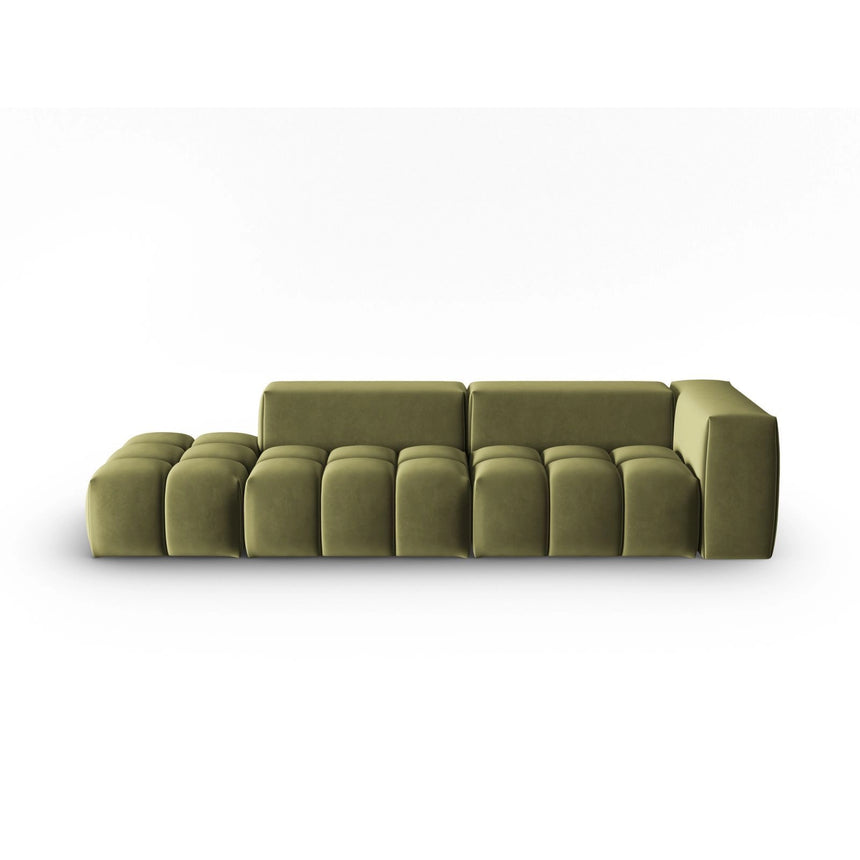 Verona Modulares 4-Sitzer Sofa, Linke Seite, aus Samt in Hellgrün (Casino Forest), 265x85 cm von Cosmopolitan Design – Bild 1