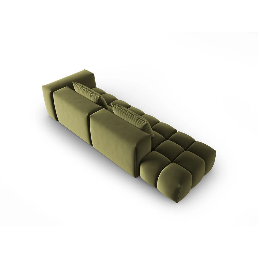 Verona Modulares 4-Sitzer Sofa, Linke Seite, aus Samt in Hellgrün (Casino Forest), 265x85 cm von Cosmopolitan Design – Bild 4