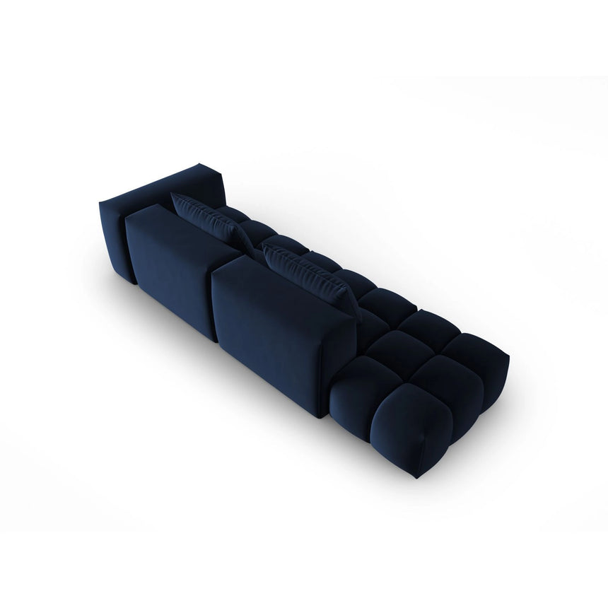 Verona Modulares 4-Sitzer Sofa, Linke Seite, aus Samt in Königsblau (Casino Deep Blue), 265x85 cm von Cosmopolitan Design – Bild 4