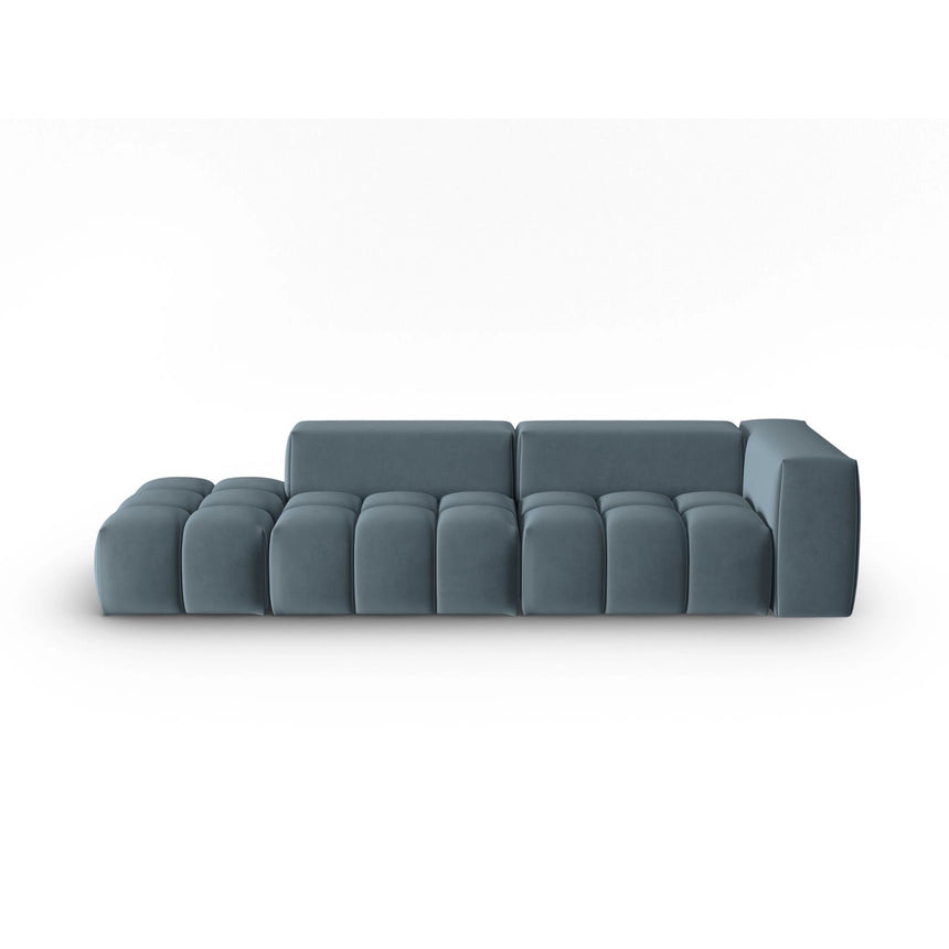 Verona Modulares 4-Sitzer Sofa, Linke Seite, aus Samt in Pastellblau (Casino Dark Blue), 265x85 cm von Cosmopolitan Design – Bild 1