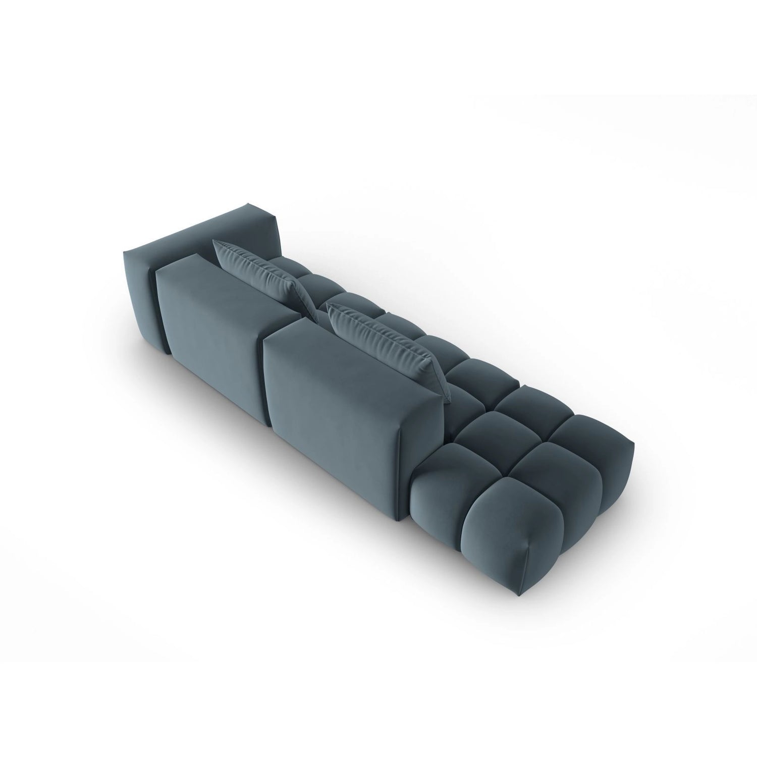 Verona Modulares 4-Sitzer Sofa, Linke Seite, aus Samt in Pastellblau (Casino Dark Blue), 265x85 cm von Cosmopolitan Design – Bild 4