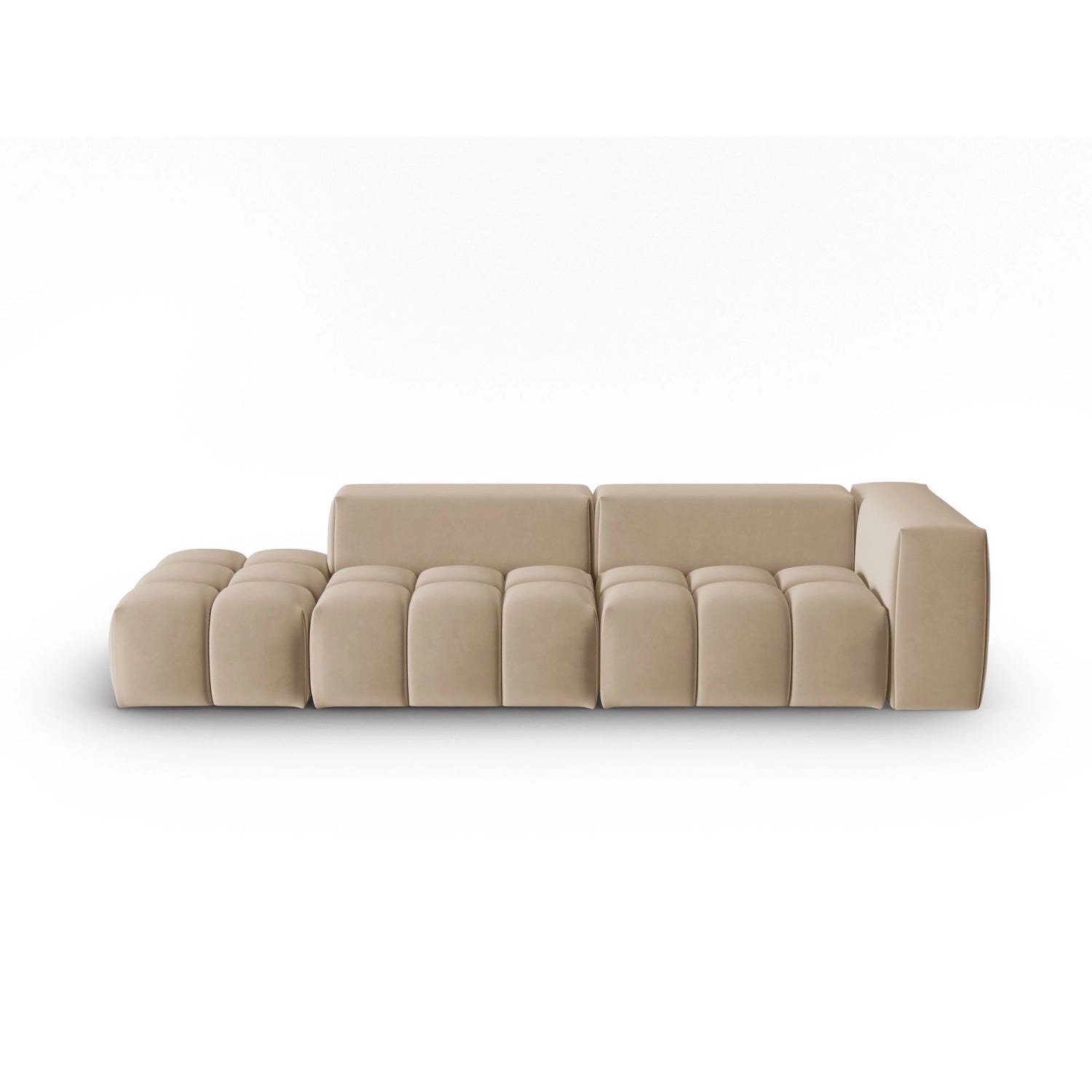 Verona Modulares 4-Sitzer Sofa, Linke Seite, aus Samt in Sand (Casino Lion), 265x85 cm von Cosmopolitan Design – Bild 1
