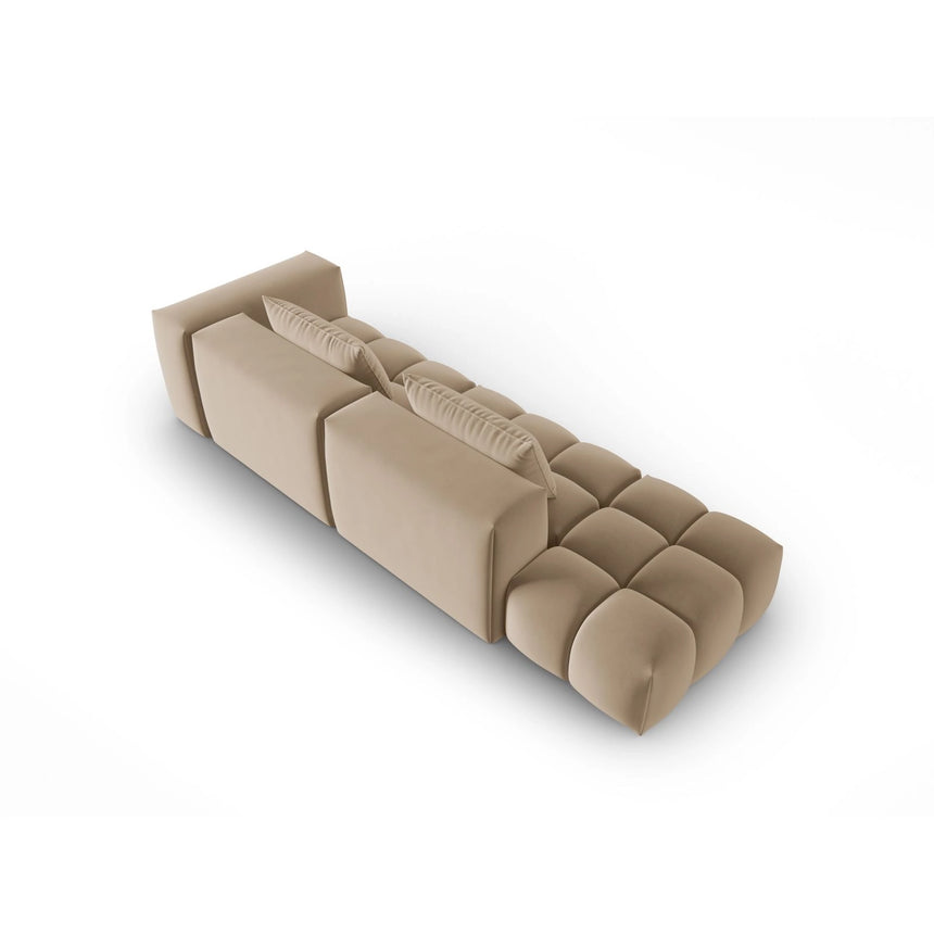 Verona Modulares 4-Sitzer Sofa, Linke Seite, aus Samt in Sand (Casino Lion), 265x85 cm von Cosmopolitan Design – Bild 4