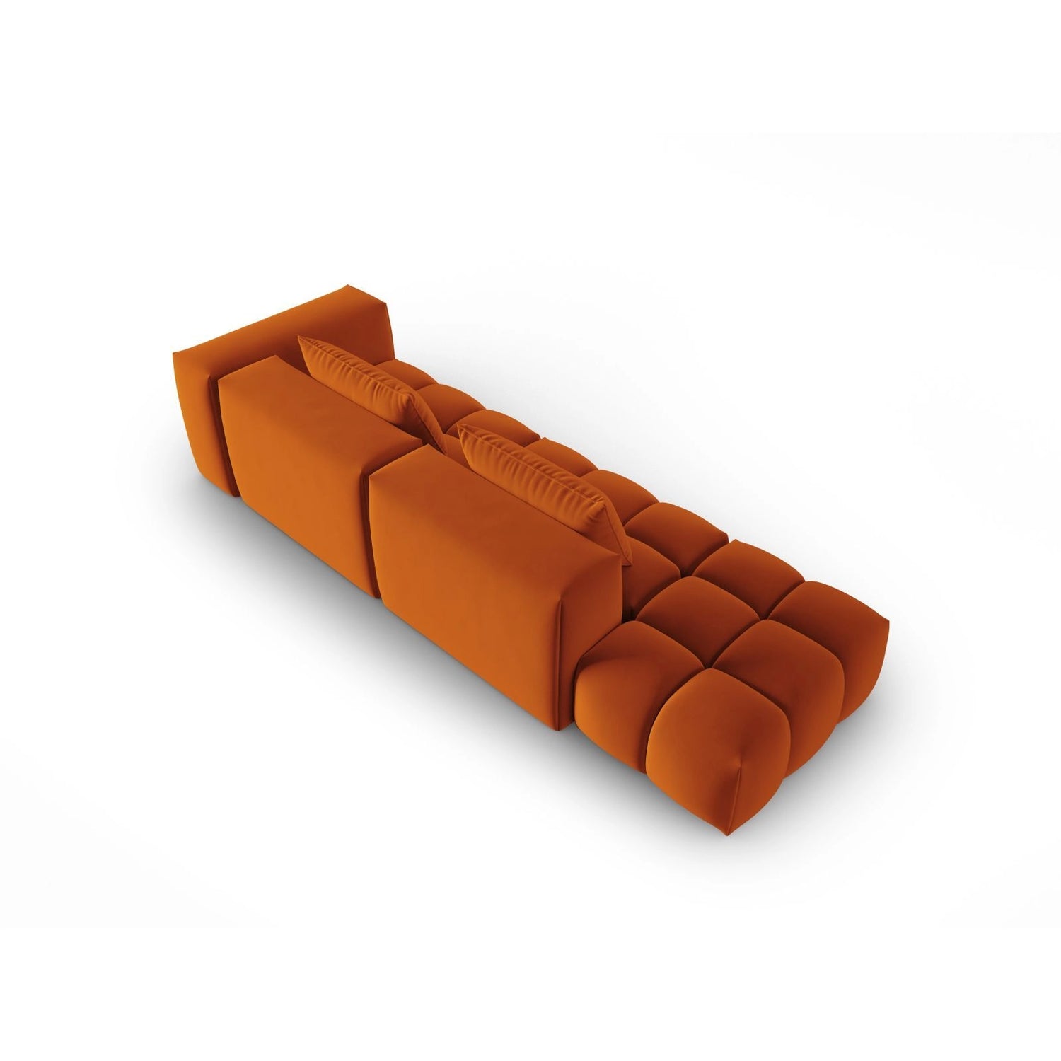 Verona Modulares 4-Sitzer Sofa, Linke Seite, aus Samt in Terrakotta (Casino Terracota), 265x85 cm von Cosmopolitan Design – Bild 4