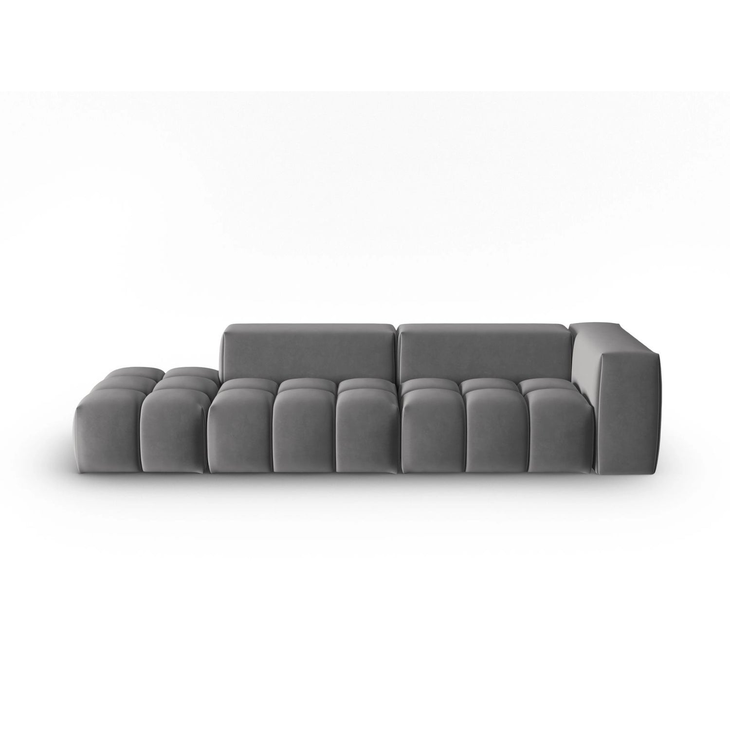 Verona Modulares 4-Sitzer Sofa, Linke Seite, aus Samt in Warmes Grau (Casino Anthracite), 265x85 cm von Cosmopolitan Design – Bild 1