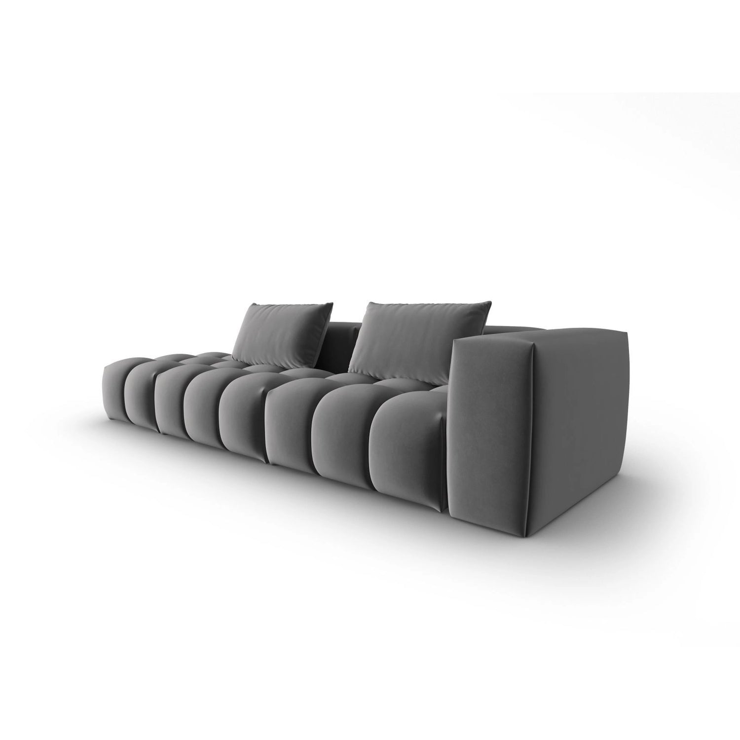 Verona Modulares 4-Sitzer Sofa, Linke Seite, aus Samt in Warmes Grau (Casino Anthracite), 265x85 cm von Cosmopolitan Design – Bild 3