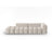 Verona Modulares 4-Sitzer Sofa, Linke Seite, aus Samt oder Strukturstoff, 265x85 cm von Cosmopolitan Design – Bild 1