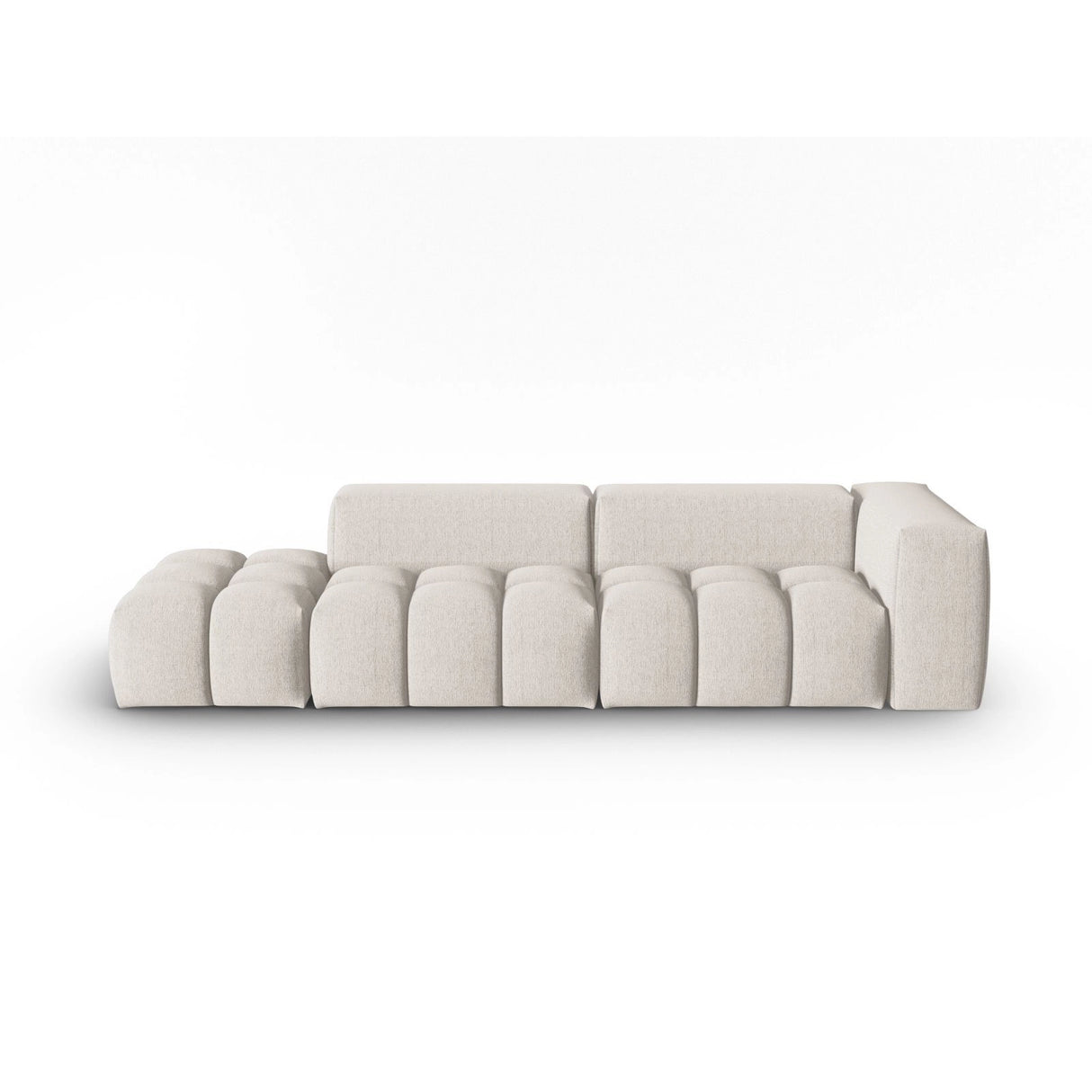 Verona Modulares 4-Sitzer Sofa, Linke Seite, aus Strukturierter Stoff in Beige (Sorella 03), 265x85 cm von Cosmopolitan Design – Bild 1