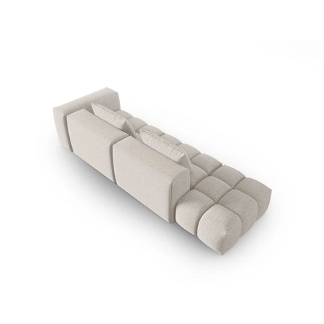 Verona Modulares 4-Sitzer Sofa, Linke Seite, aus Strukturierter Stoff in Beige (Sorella 03), 265x85 cm von Cosmopolitan Design – Bild 4