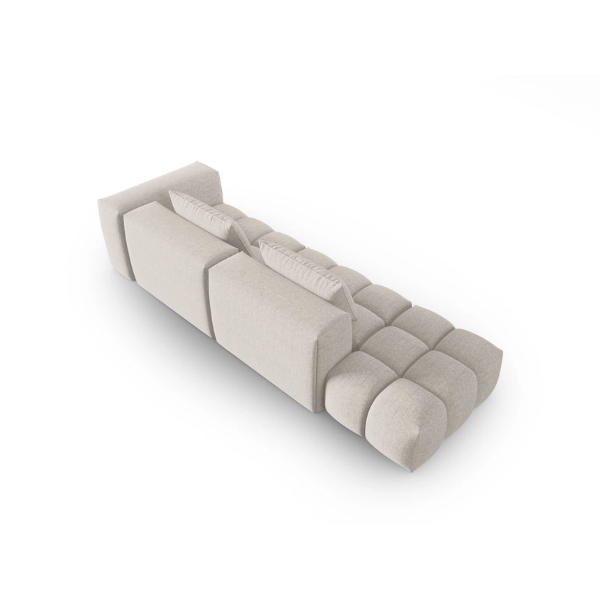 Verona Modulares 4-Sitzer Sofa, Linke Seite, aus Strukturierter Stoff in Beige (Sorella 03), 265x85 cm von Cosmopolitan Design – Bild 4