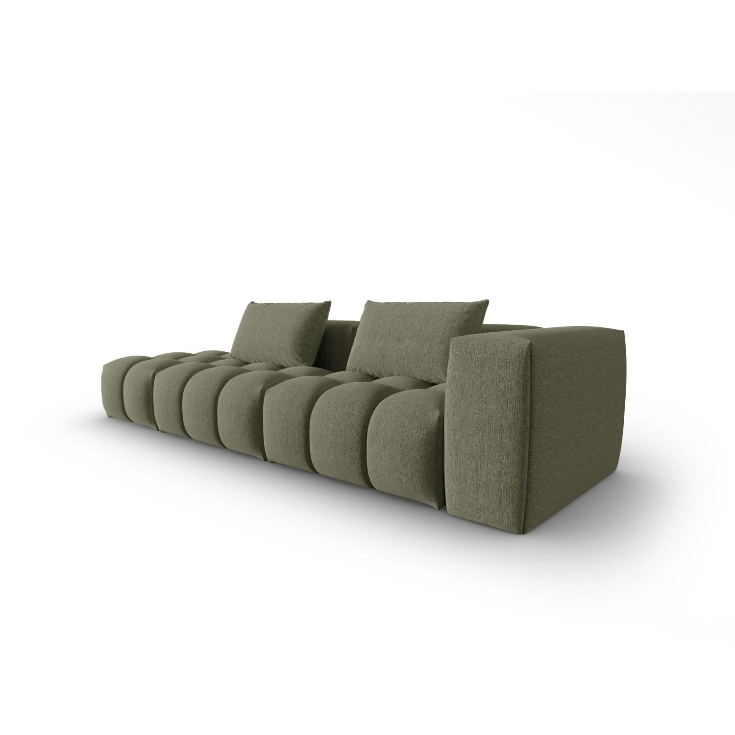 Verona Modulares 4-Sitzer Sofa, Linke Seite, aus Strukturierter Stoff in Dunkles olivgrün (Sorella 34), 265x85 cm von Cosmopolitan Design – Bild 3