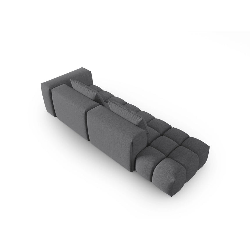 Verona Modulares 4-Sitzer Sofa, Linke Seite, aus Strukturierter Stoff in Grau (Sorella 89), 265x85 cm von Cosmopolitan Design – Bild 4