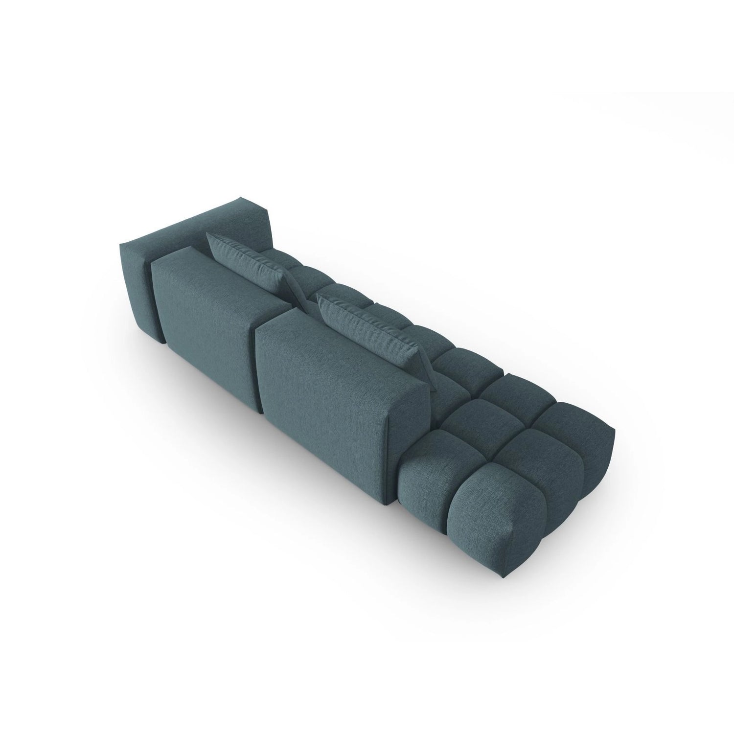 Verona Modulares 4-Sitzer Sofa, Linke Seite, aus Strukturierter Stoff in Hellblau (Sorella 76), 265x85 cm von Cosmopolitan Design – Bild 4