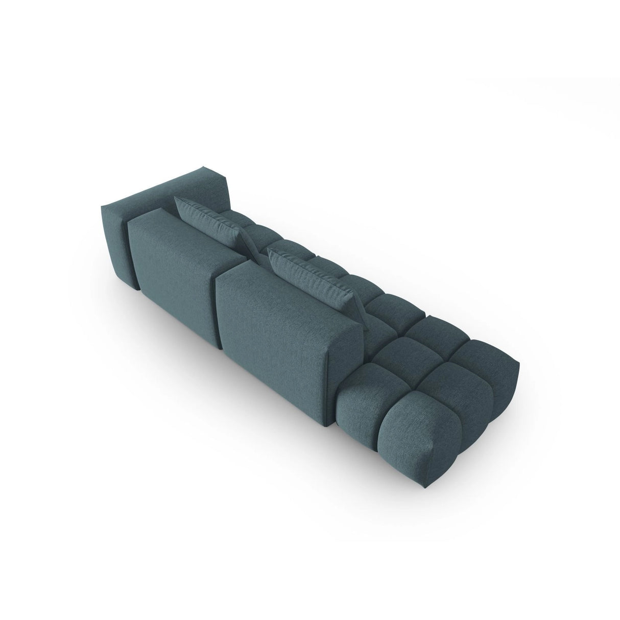 Verona Modulares 4-Sitzer Sofa, Linke Seite, aus Strukturierter Stoff in Hellblau (Sorella 76), 265x85 cm von Cosmopolitan Design – Bild 4