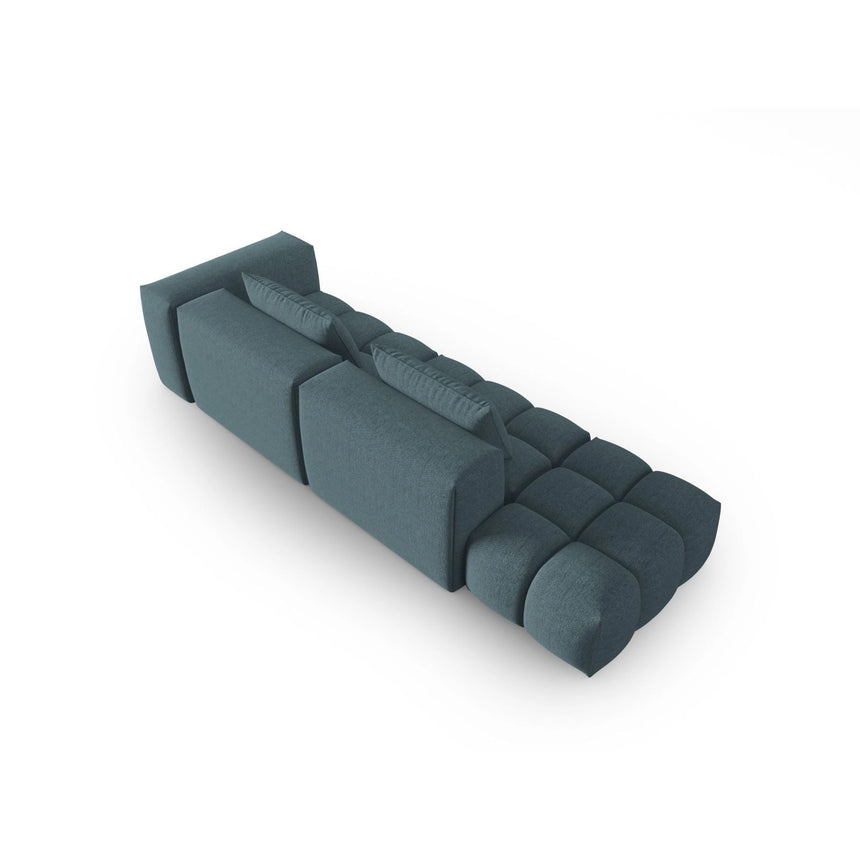 Verona Modulares 4-Sitzer Sofa, Linke Seite, aus Strukturierter Stoff in Hellblau (Sorella 76), 265x85 cm von Cosmopolitan Design – Bild 4