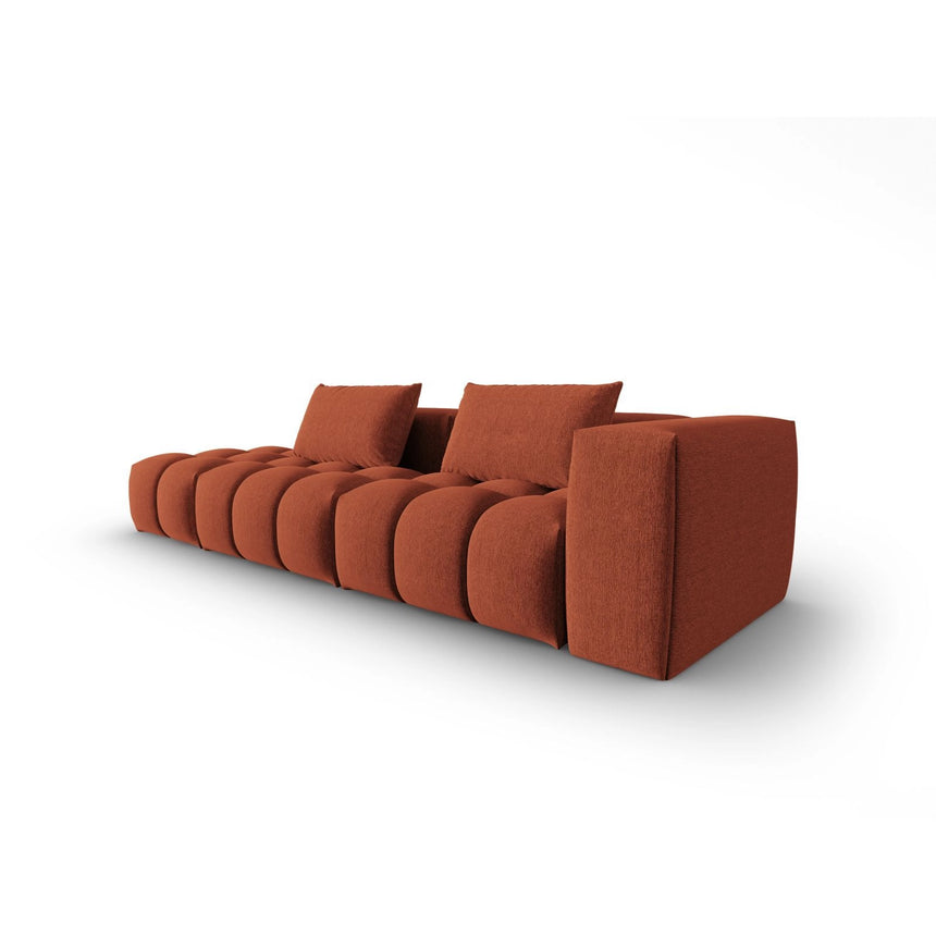 Verona Modulares 4-Sitzer Sofa, Linke Seite, aus Strukturierter Stoff in Koralle (Sorella 58), 265x85 cm von Cosmopolitan Design – Bild 3
