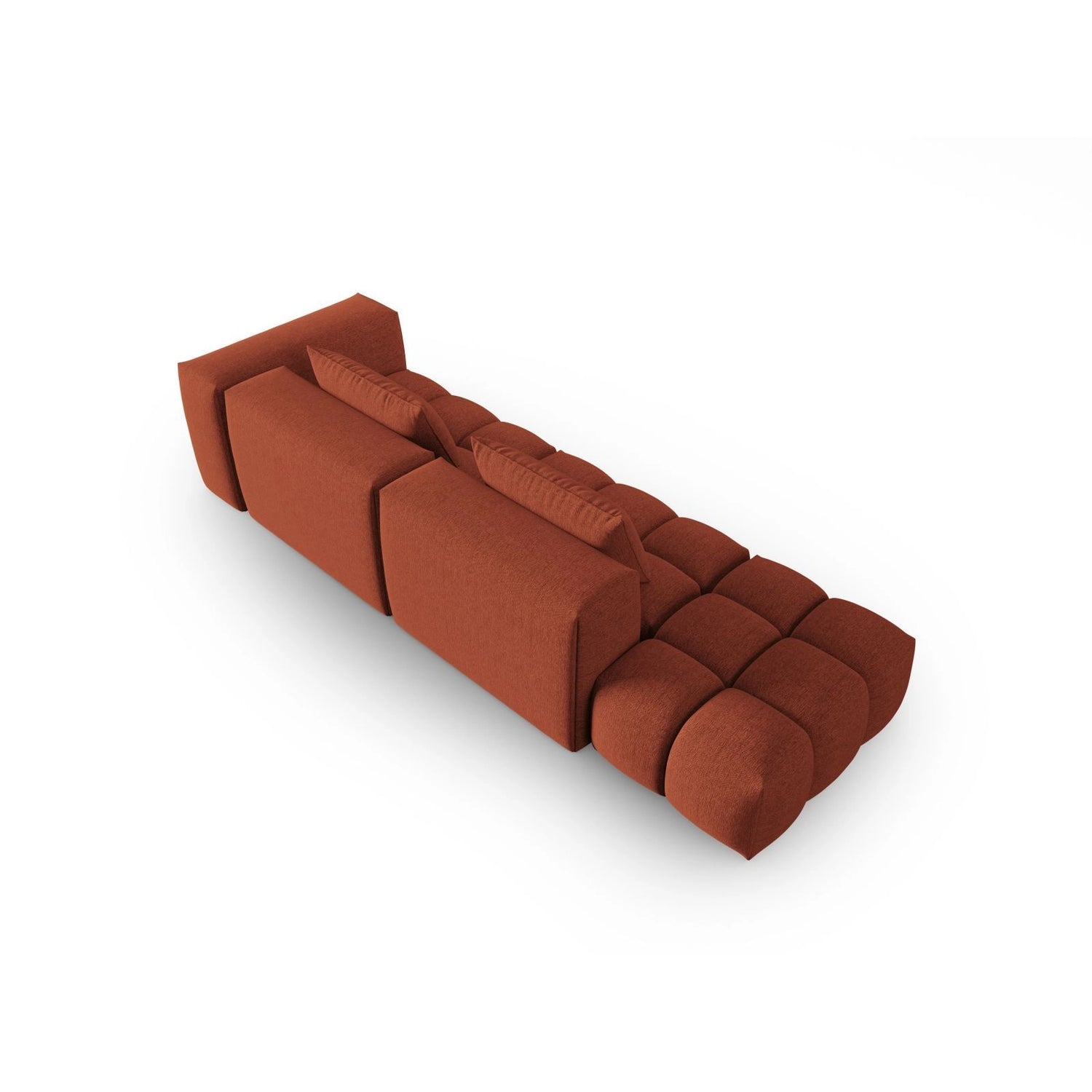 Verona Modulares 4-Sitzer Sofa, Linke Seite, aus Strukturierter Stoff in Koralle (Sorella 58), 265x85 cm von Cosmopolitan Design – Bild 4