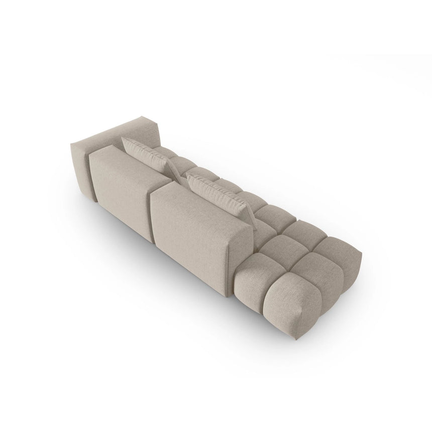 Verona Modulares 4-Sitzer Sofa, Linke Seite, aus Strukturierter Stoff in Sand (Sorella 05), 265x85 cm von Cosmopolitan Design – Bild 4