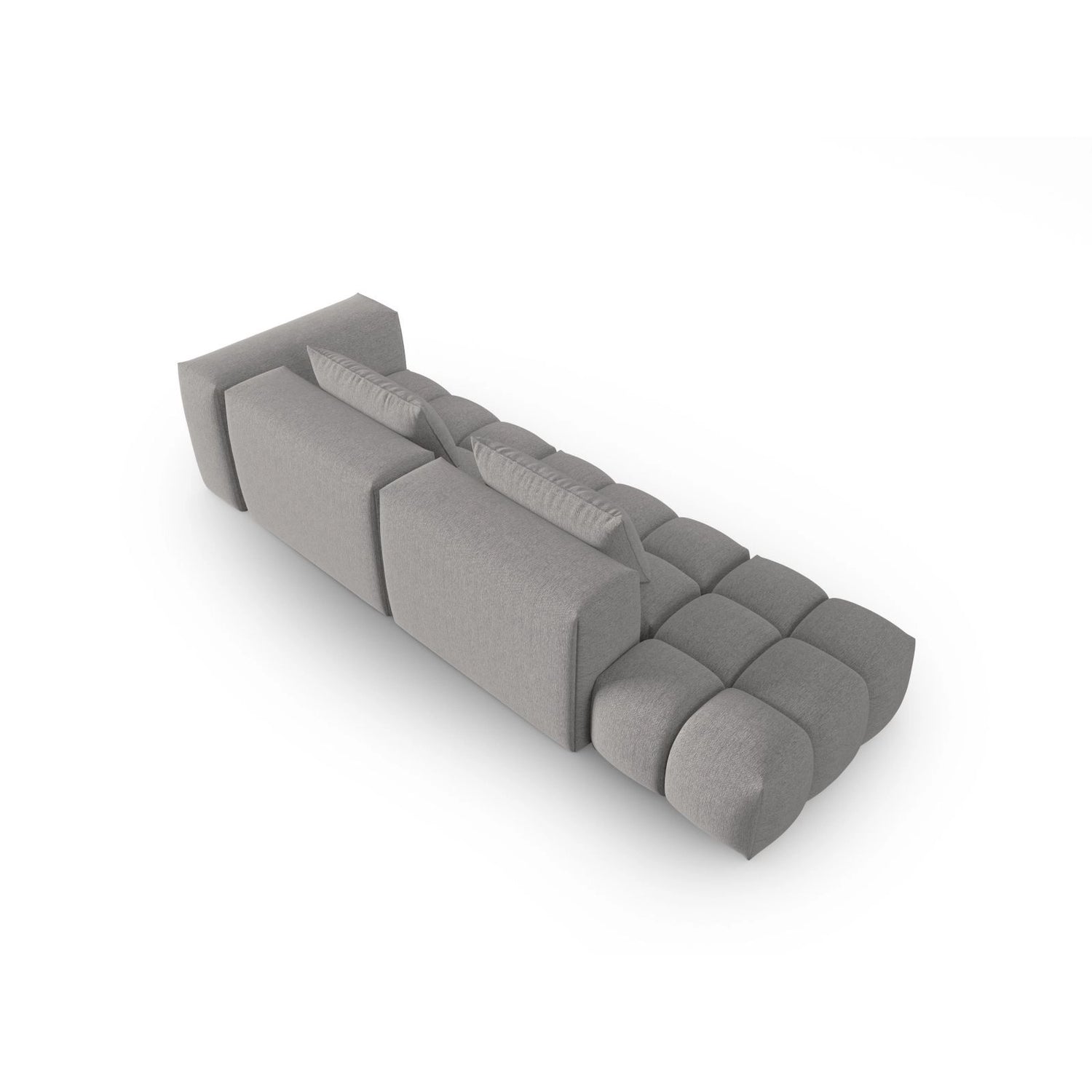 Verona Modulares 4-Sitzer Sofa, Linke Seite, aus Strukturierter Stoff in Warmes Grau (Sorella 84), 265x85 cm von Cosmopolitan Design – Bild 4
