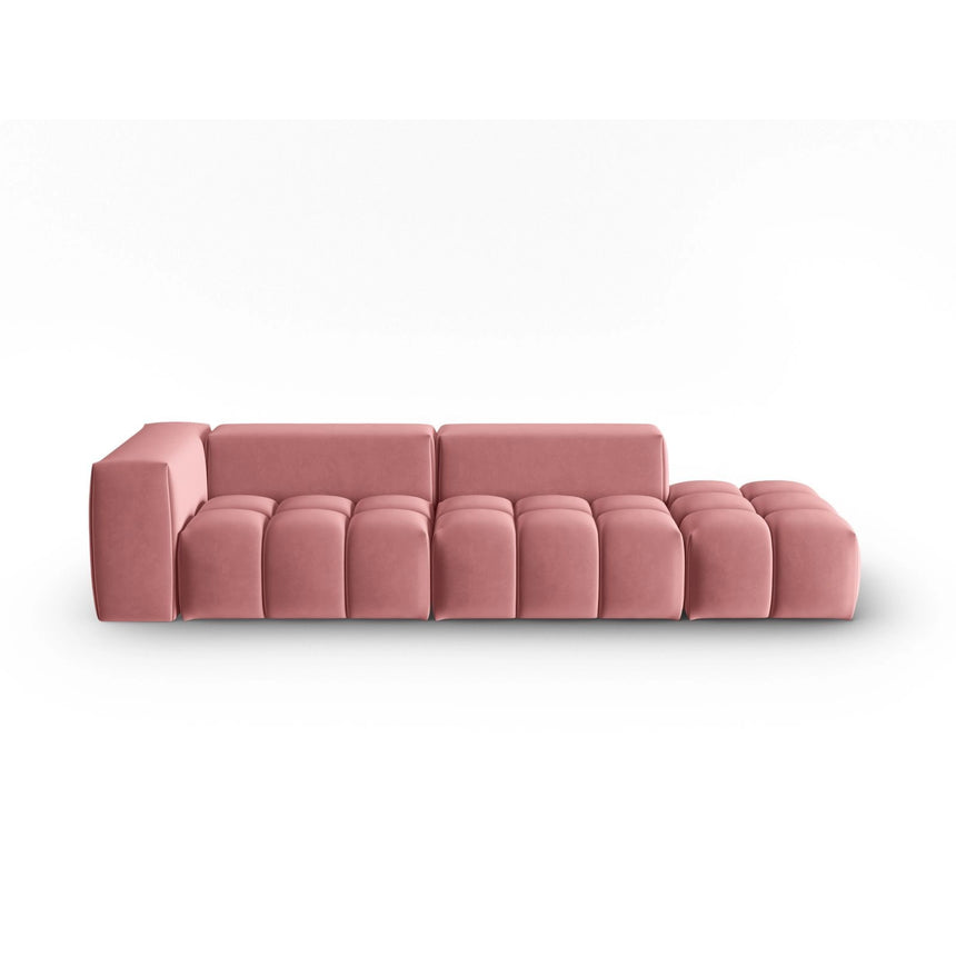 Verona Modulares 4-Sitzer Sofa, Rechte Seite, aus Samt in Flamingo (Casino Salmon), 265x85 cm von Cosmopolitan Design – Bild 1