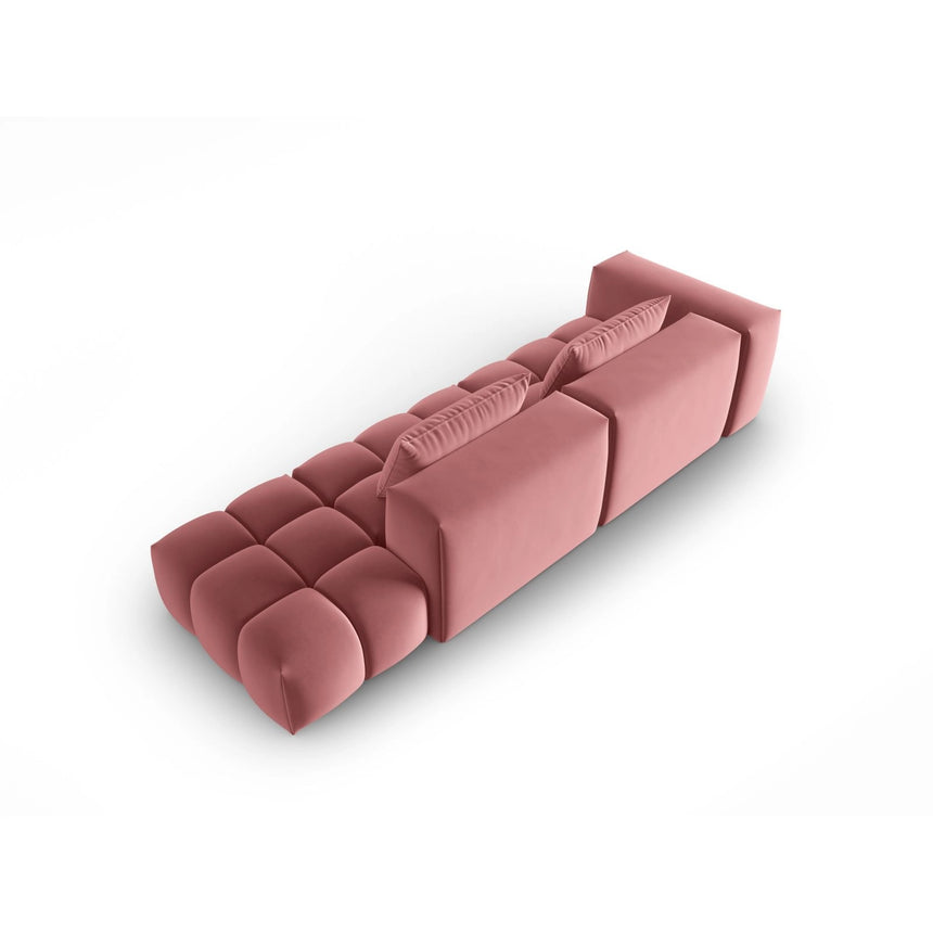 Verona Modulares 4-Sitzer Sofa, Rechte Seite, aus Samt in Flamingo (Casino Salmon), 265x85 cm von Cosmopolitan Design – Bild 4