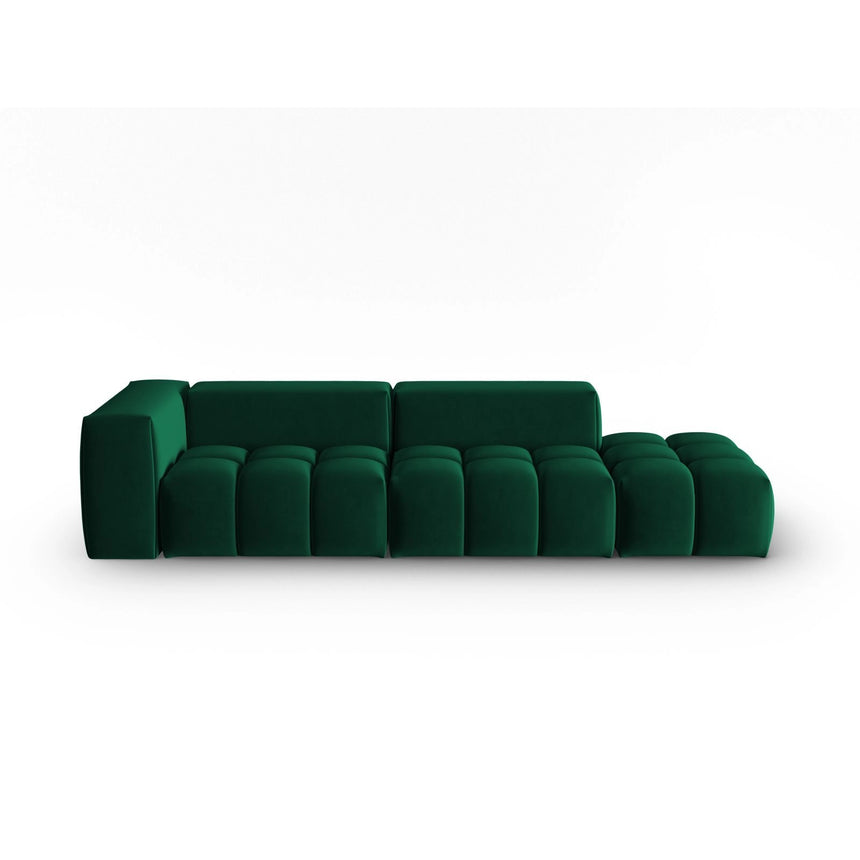 Verona Modulares 4-Sitzer Sofa, Rechte Seite, aus Samt in Flaschengrün (Casino Deep Green), 265x85 cm von Cosmopolitan Design – Bild 1